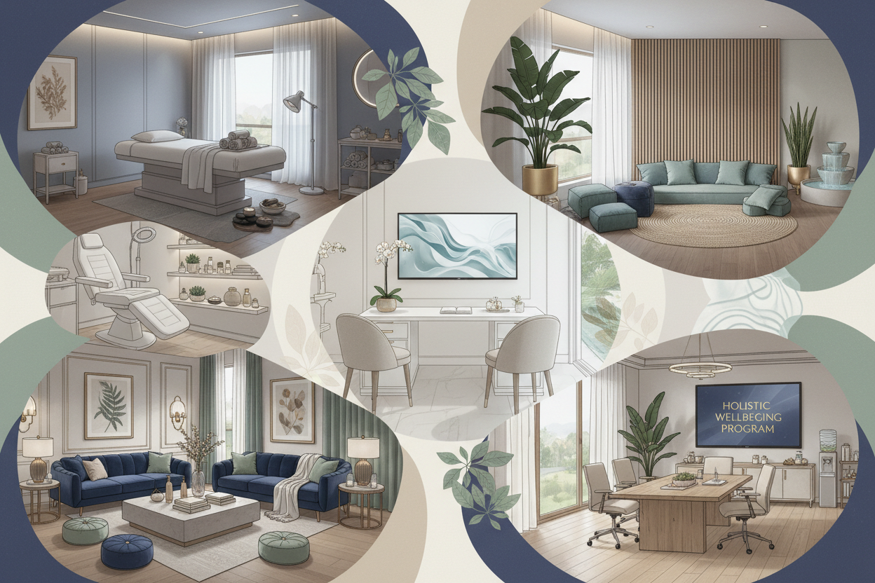 I support:

Wellness Startups

Holistic Spas + Facial Studios

Medical Spas + Functional Medicine Offices

Team Wellness Programs

Estheticians + Beauty Professionals

Retreat Leaders + Event Hosts

Co-working Wellness Spaces

Corporate Teams

If you’re building something meaningful, intentional, or client-centered — I can help you build it beautifully.